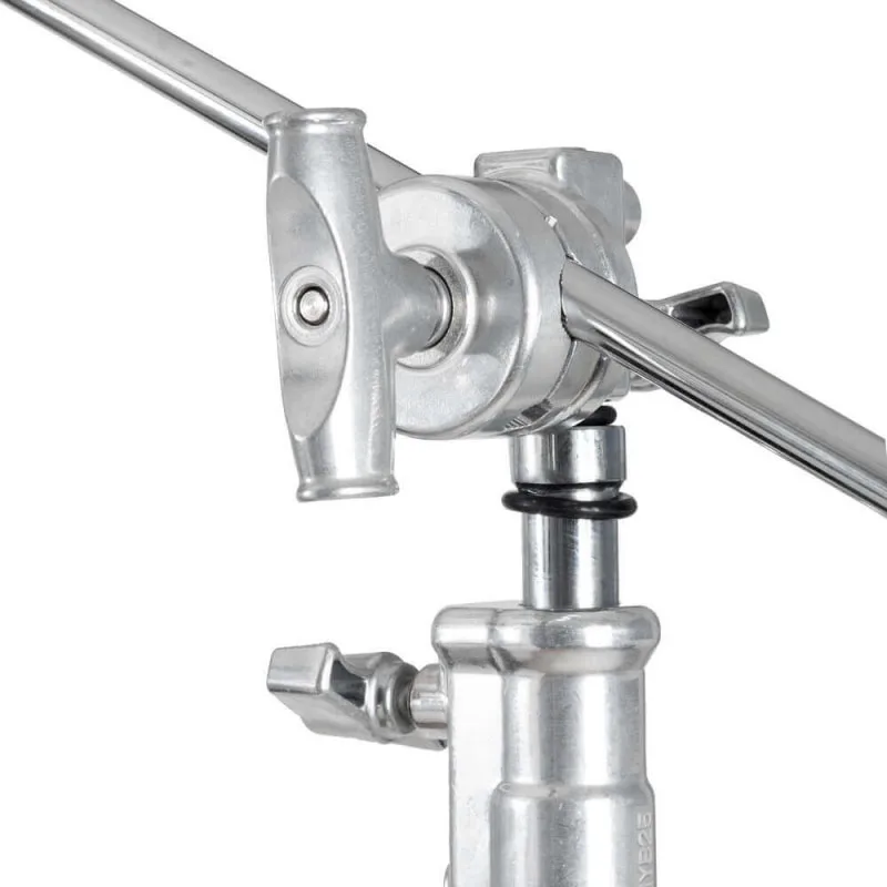 300cm Photography Stainless Steel  Silver C Stand with 50 Inch Boom Arm Set Photo Studio Heavy Duty Light Stand Camera Flash