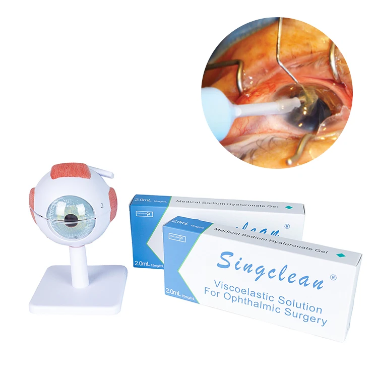 CE HA viscoelastic solution for ophthalmic surgery contact lens