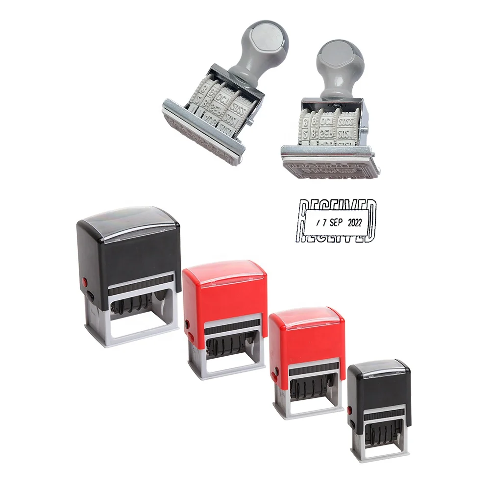 Functional scrapbooking rubber custom self inking date stamp blank material muti sizes