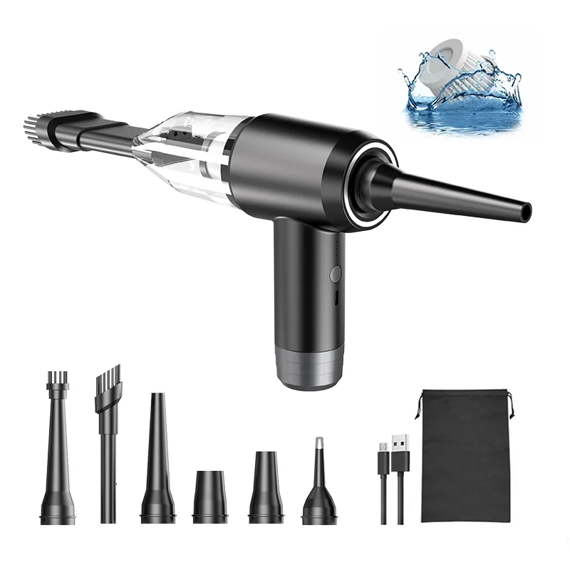 New Arrival Multicolor 6000Pa Mini Cordless Portable Vacuum Cleaner Blower Suction One Multifunction Car Window Breaker Air Dust
