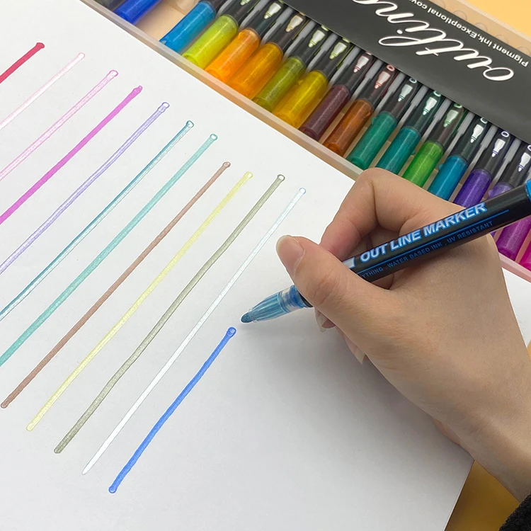 supplier wholesale non toxic water-based ink stone marker 12 colors 3 mm bullet tip acrylic paint marker pens set for shoes