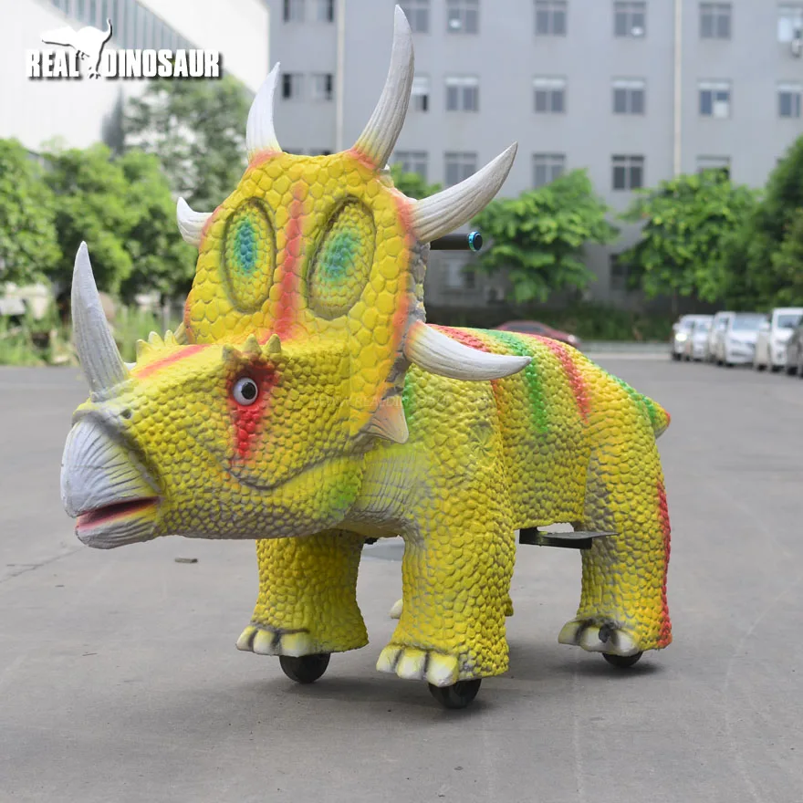Amusement Park Kids Play Cartoon Animatronic Dinosaur Toy Cars