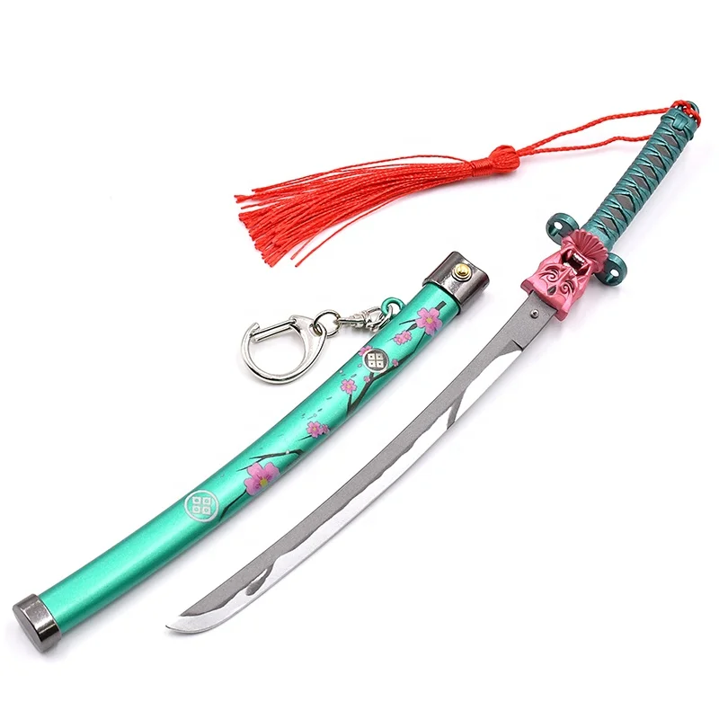 New Design 22CM Game VALORANTS Toys Sword Mini Katana Metal Zinc Alloy Keychain Crafts for Fans