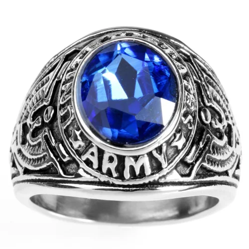 Fashion personalized jewelry us army mens rings stainless steel vintage eagle marine corps ring for american soldier