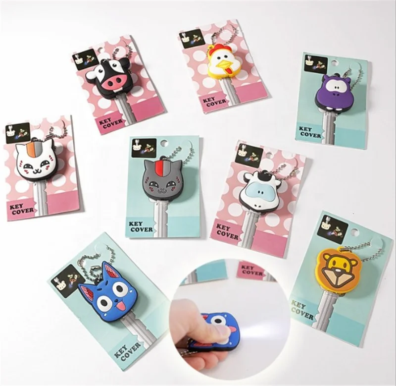 Promotional Gifts Cute Cartoon Soft PVC Rubber Protector Led Key Cover