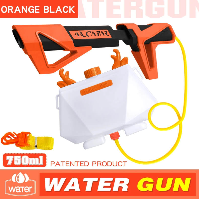 Kids funny summer toys powerful shooter lovely plastic toy backpack air pressure water gun toy smmning pool blaster shooter