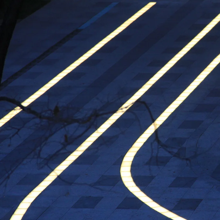 Customized Outdoor Floor Road Square RGBW Color changing IP67 Frosted Tempered glass Recessed ground LED Paver Brick Light