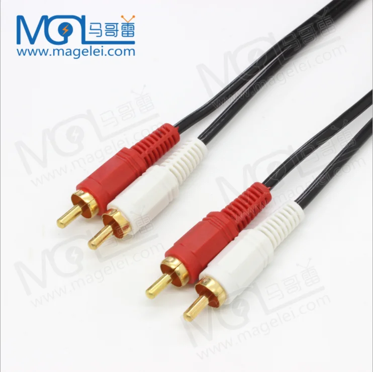 OEM Stereo RCA Cable High-performance Premium Audio 2rca to 2rca Interconnect Cable Double RCA Male to Male Wire For Computer