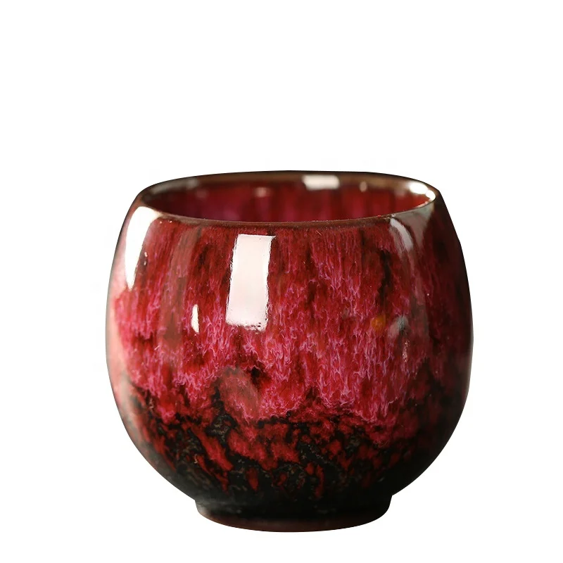 
Ceramic Kung Fu Tea Set Kiln Change Tea Cup Single Mug Tianmu Build Cup Porcelain Master Mug 