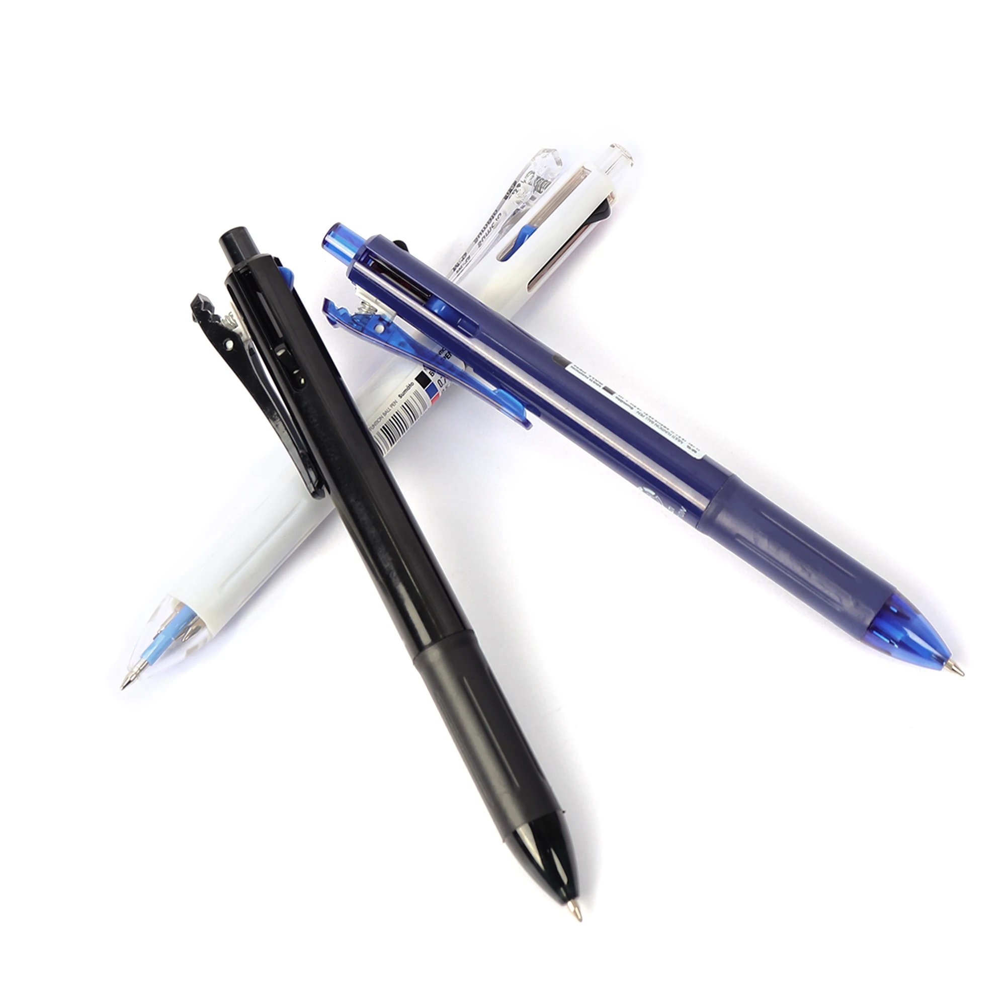 Custom 3 Color Pen in One Multi-colored Ballpoint Pen Multi-function ball Pen and Mechanical Pencil with Logo