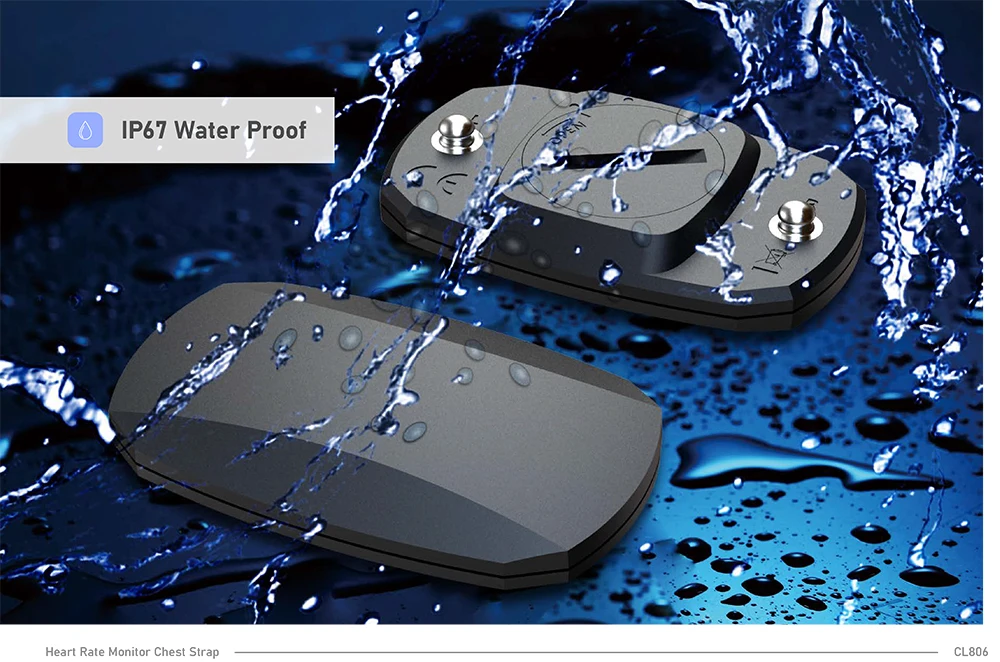  Монитор сердечного ритма Chileaf CL806 нагрудный ремень ANT BLE IP67 водонепроницаемый датчик HR для групповых тренировок