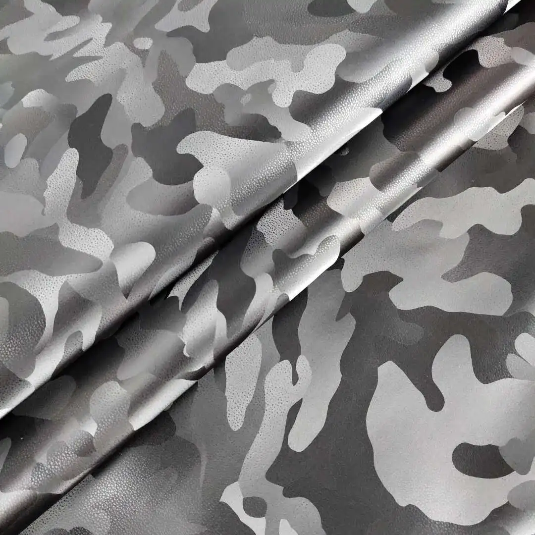 P662 3D Camo pattern textiles faux leather products custom leather classic PU Cuero for handbag,accessories,shoes,craft supplies