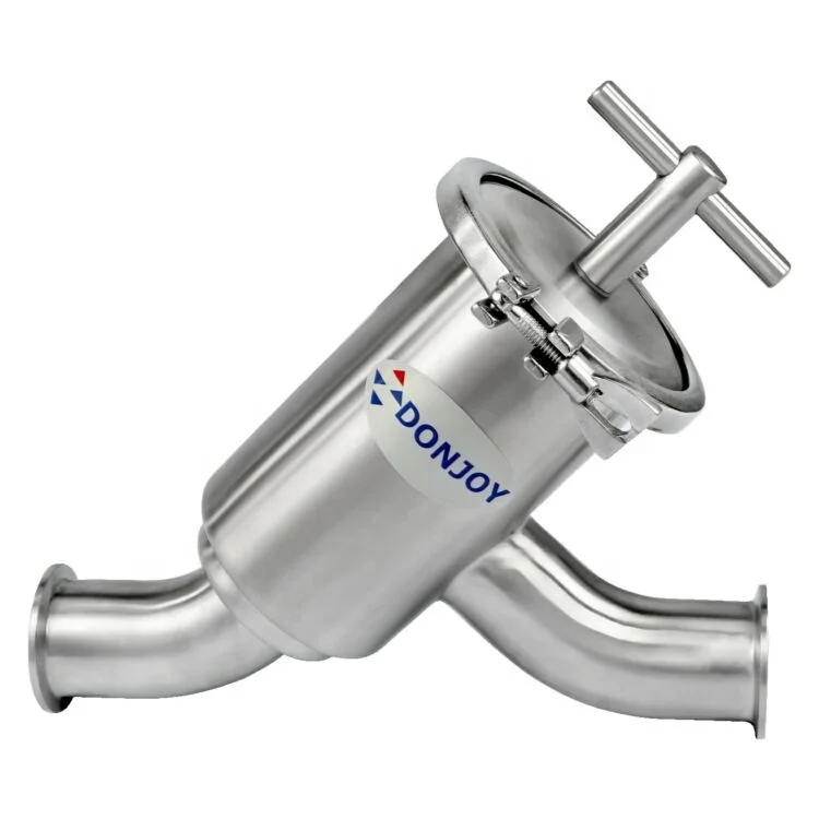 DONJOY Factory Direct Food Grade Stainless Steel 304 316 Y-type Filter Strainer Tri Clamp End Pipeline Water Beer Dairy