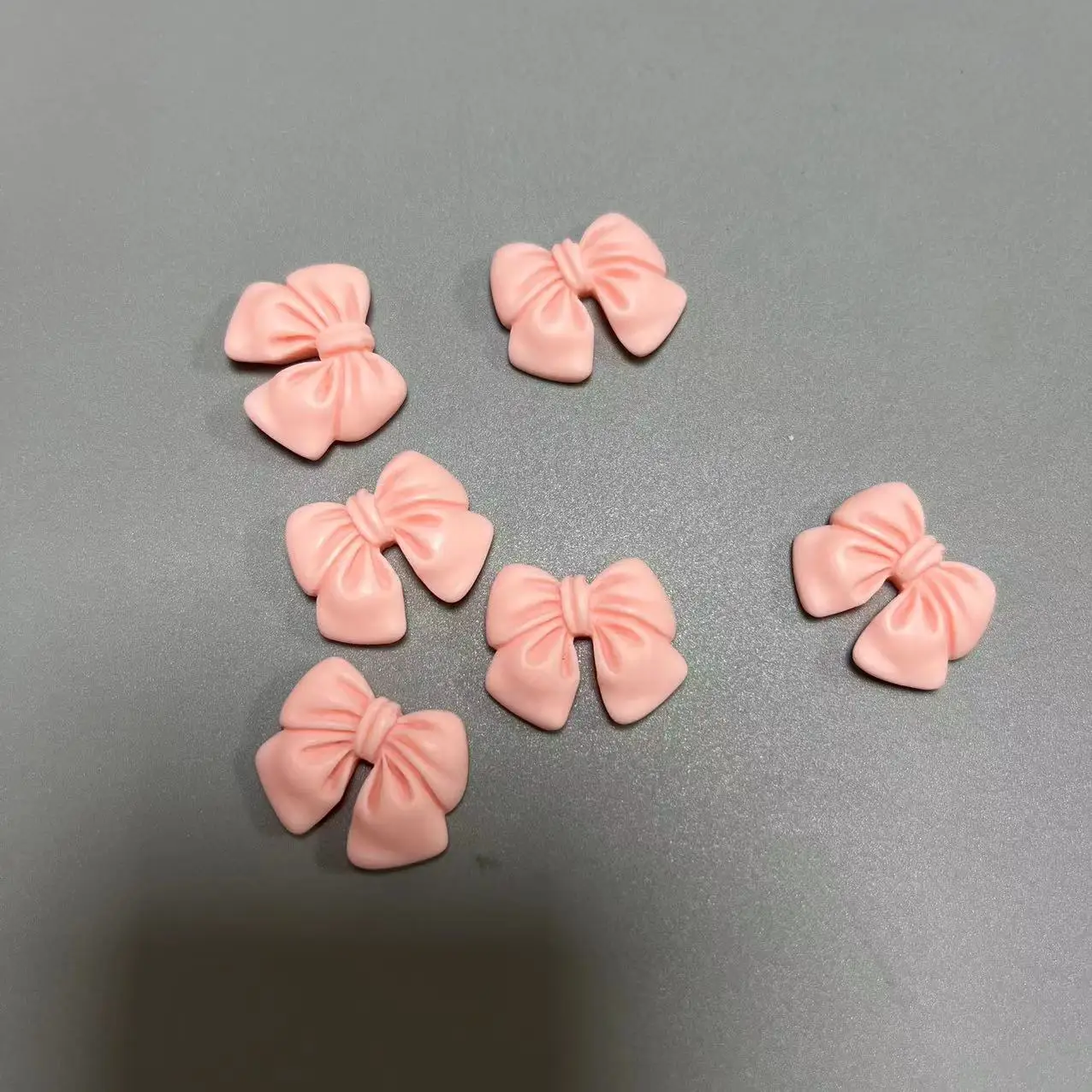 Kawaii Resin Matte Pink Black Beige Bow Tie Handmade Phone Case Tea Cup Accessories Big Nail Art Decoration Charm