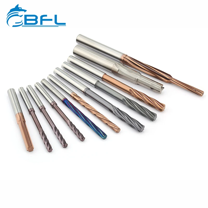 BFL Carbide Machine Reamer Coated Straight Flute H7 Tolerance Chucking Hardened Steel Metal Cutter metal reamer