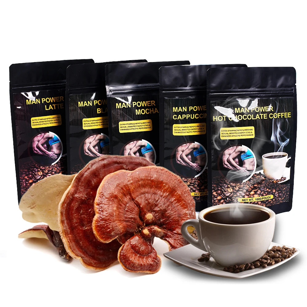 Мужская энергия кофе био травы REISHI рабочей силы кофе лечебная добавка