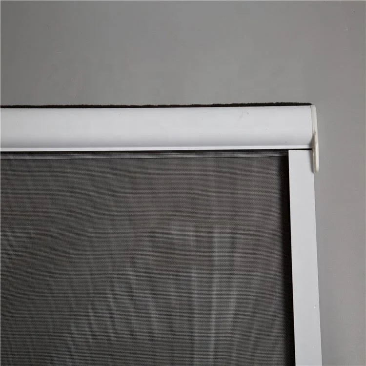 Manufacturer Direct Wholesale Aluminum Frame Material Window Mesh PVC Roller Screen Window With Mosquito Net
