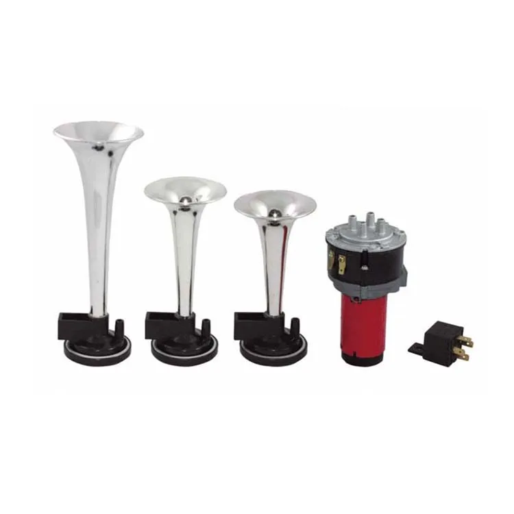 12V 110-120 db Air horn , Dual Trumpet plastic three pip Air Horn with Compressor for Any Vehicles Trucks Trains Boats Cars Vans