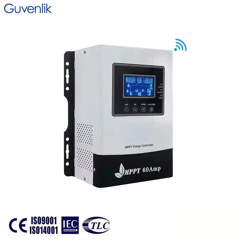 Guvenlik Auto Setting 12V 24V 36V 48V  MPPT solar Regulator 60A100A 80A  PV energy System Solar Hybrid Charge Controller MPPT