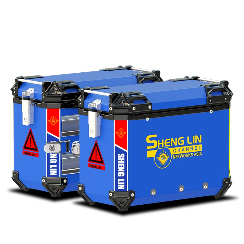 Aluminum Motorcycle Side Box 39L Motorcycle Pannier with Side Racks