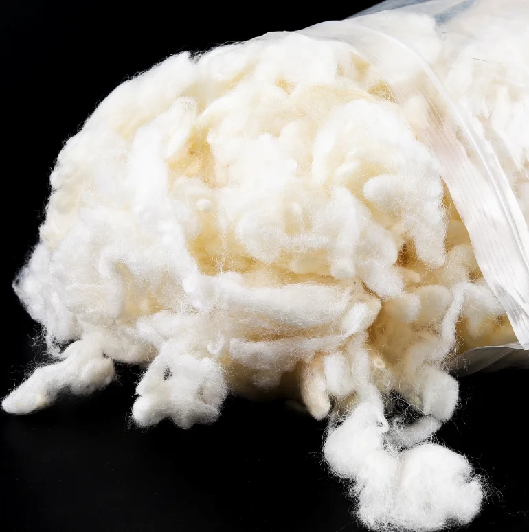 100% australia carbonized  wool fiber carbonized wool