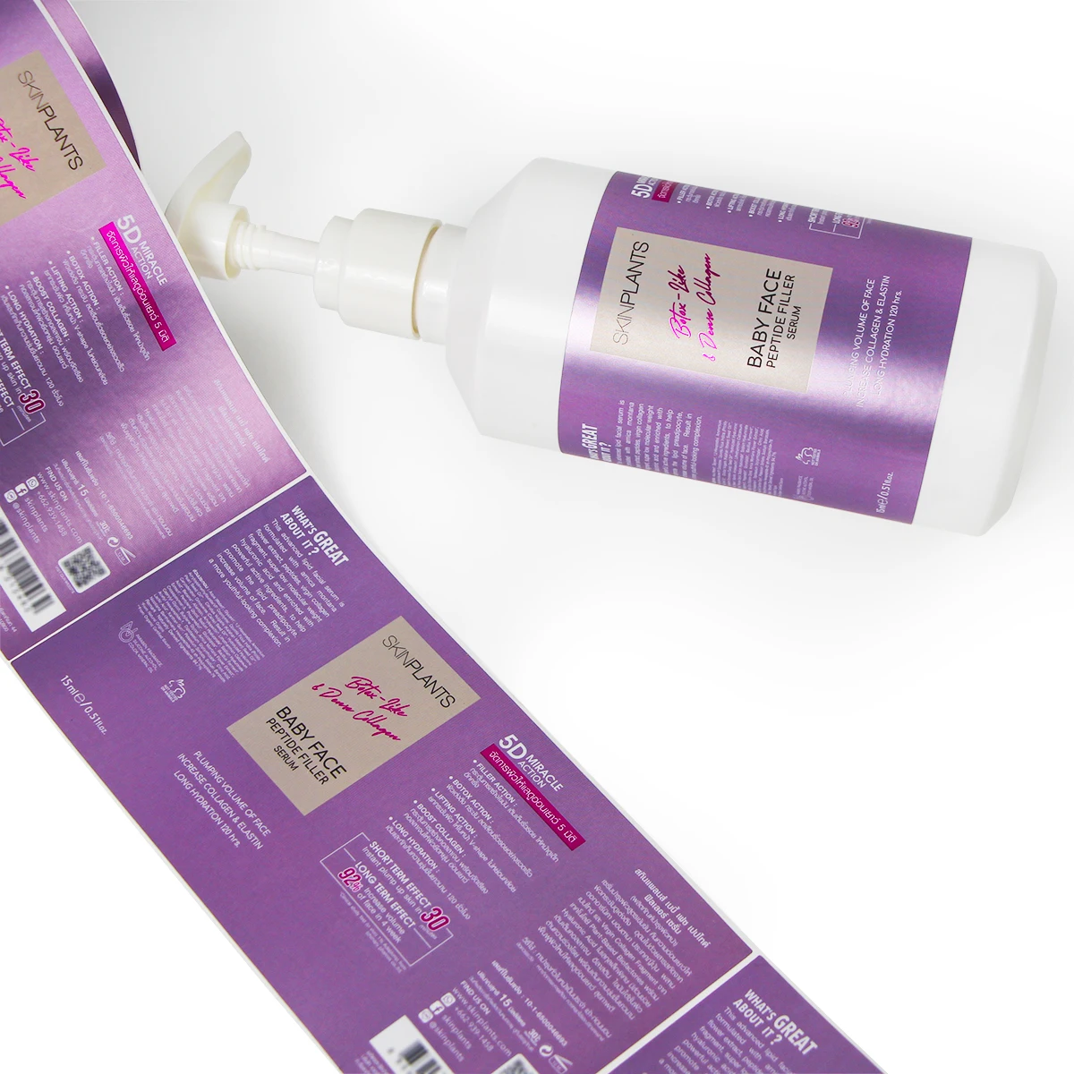 Custom Luxury Logo Waterproof Cosmetics Label Foil Skincare Sticker for Lotion Bottle Skin Care Packaging