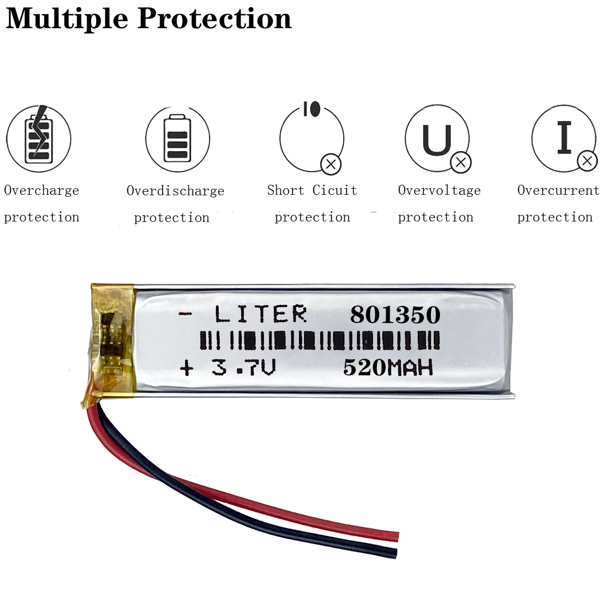 801350 3 7 В 520 мАч литий-полимерный аккумулятор с 603030 Pcb