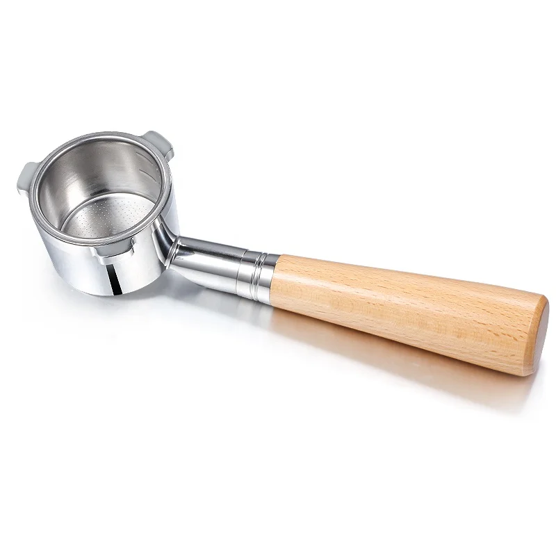 Three-Ear Wooden Handle Coffee Filter Common Size 51mm Coffee Bottomless Sage Barista Portafilter