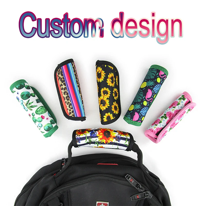 American flag style luggage handle Grips Wrap neoprene Suitcase Identifier Travel Bag Wraps with Custom