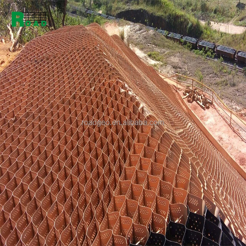 Гладкий HDPE geocell лошадиный загон текстурированный травяная сетка Цена для стабилизации склона и подпорной стены