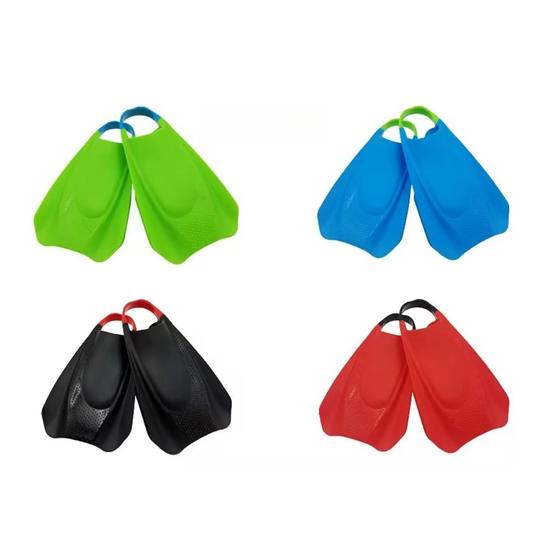 M Swim Training Fins Comfortable Silicone Lap Swimming Short Blade Floating Flippers with Mesh Bag for Adults Snorkeling