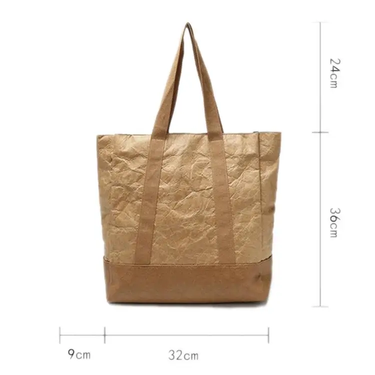 waterproof dupont paper tote shopping bag with handle custom dupont paper tote bag