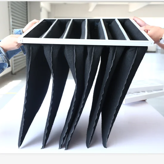 Activated carbon media Carbon Filter Material bag type air filter,Bag activated carbon air filter