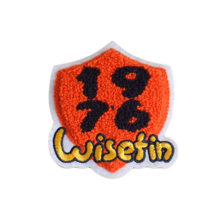 
High quality custom chenille embroidered patches towel patches wholesale with low MOQ 