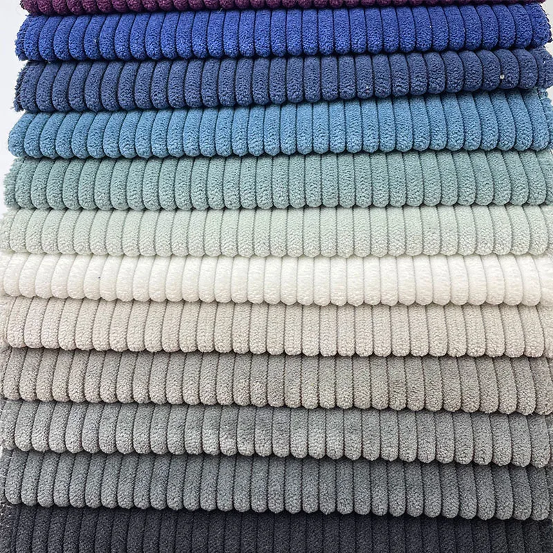 Factory Hot Sale Single Product 100 Polyester Corduroy Upholstery Fabric Elastic Elastane Corduroy Fabric for Sofa Furniture