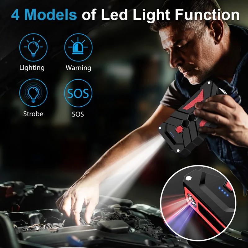 car jump starter with socket multi-funtion jump starter q7 99800mah multifunction portable car jump starter