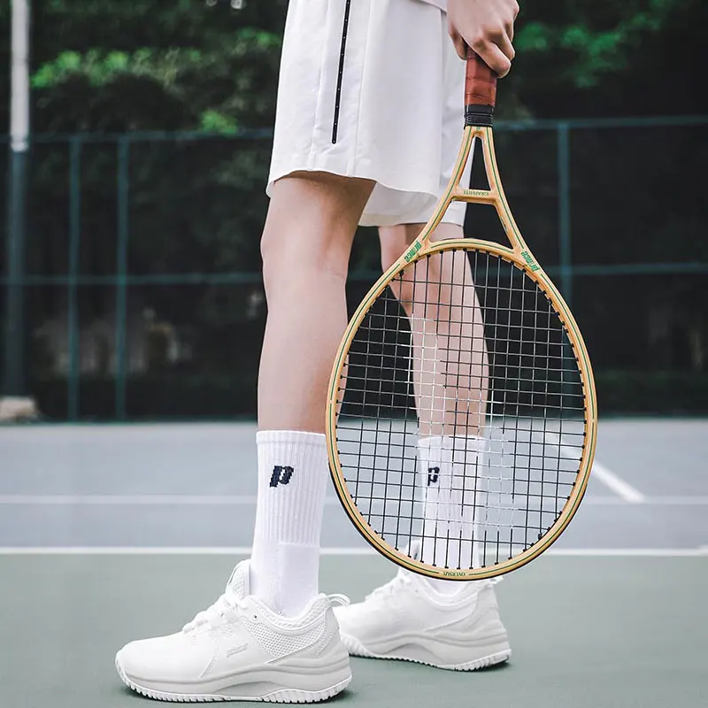 Prince Professional Tennis Racquet Adult Carbon Fiber Classic Vintage Wood Grain Racquet 7TC001W