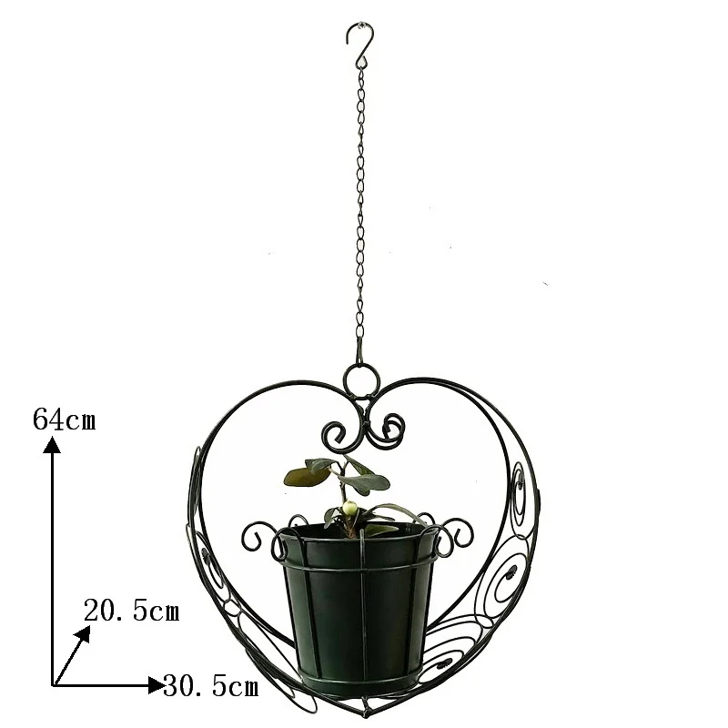 plant hanging stand wire basket type Metal Wall Flower Pot Holder