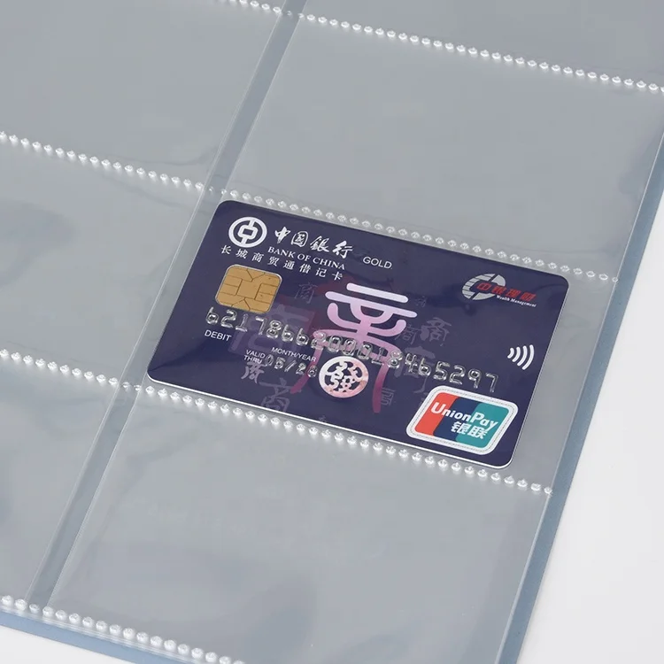 Папка для визитных карточек из полипропилена, 10 слоев, 100 карманов, логотип под заказ