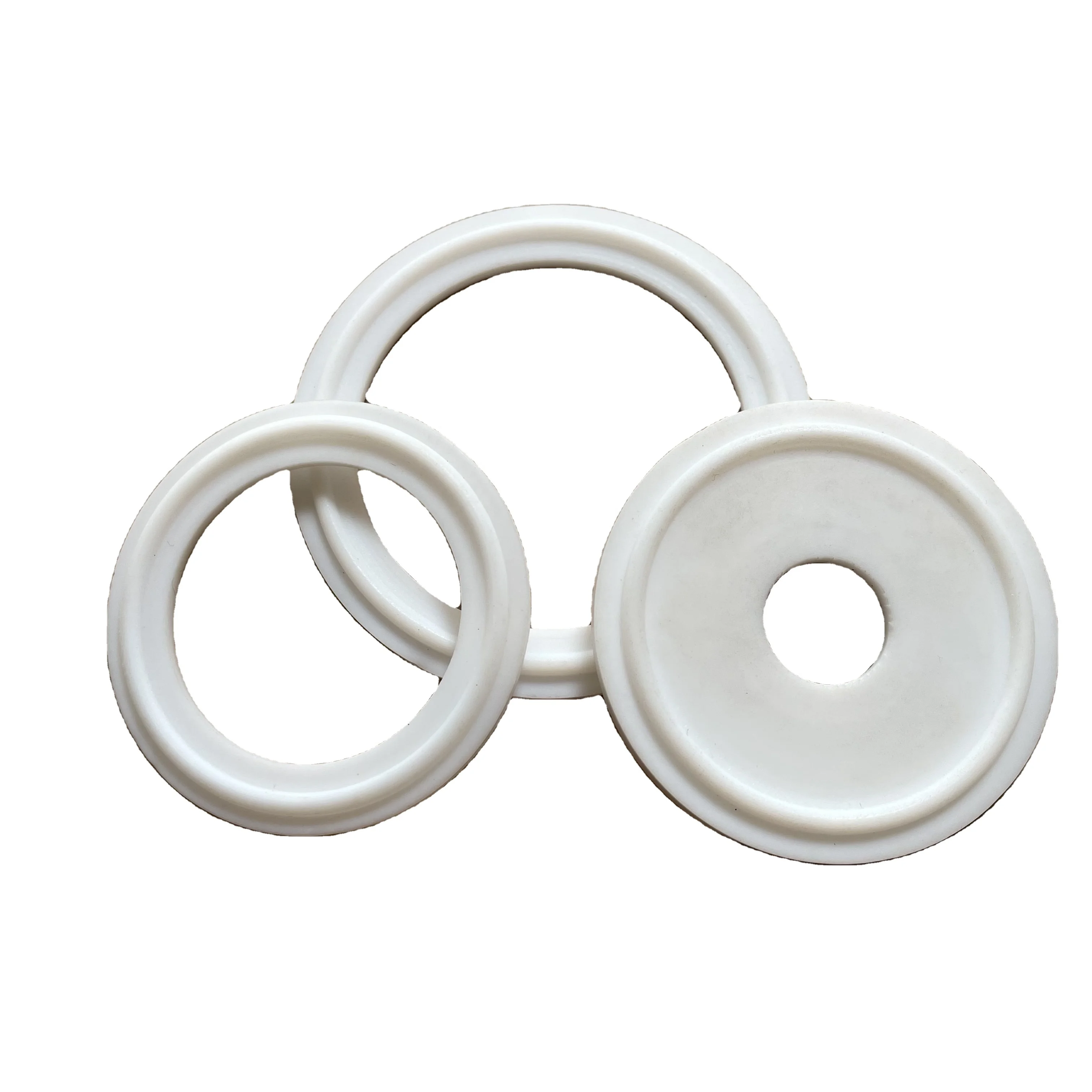 White Fluoroplastics CNC Machined PTFE gasket Ptfe Sealing ring