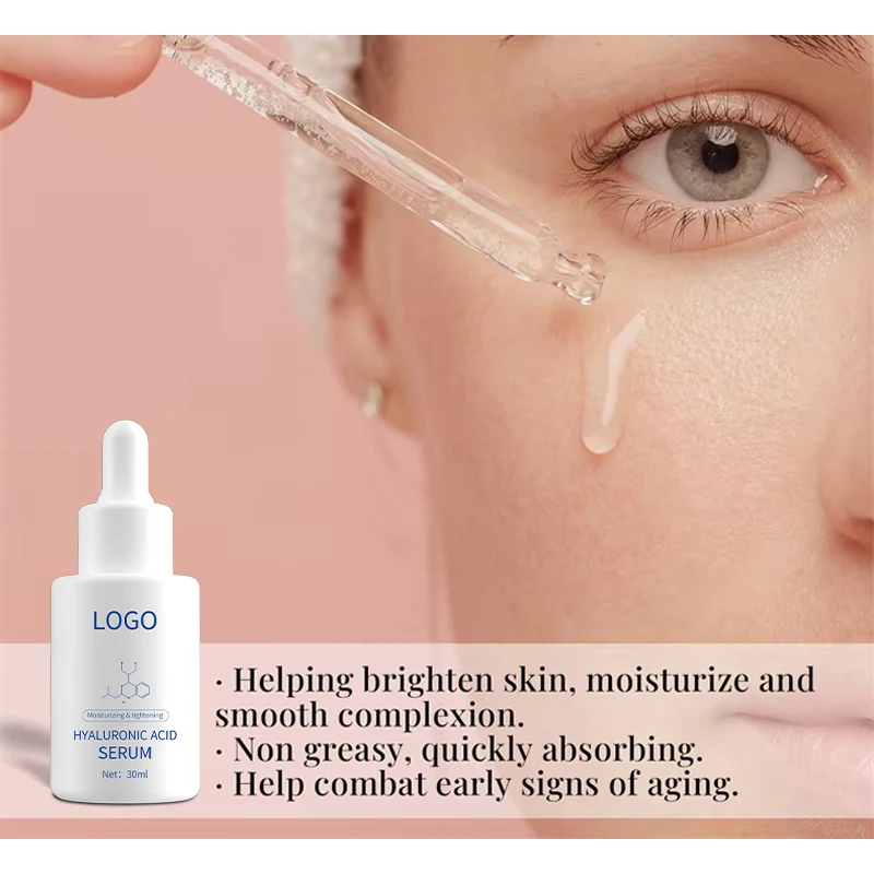 Private Label Oem Anti Wrinkles Hyaluronic Acid Facial Repair Whitening Brightening Moisturizing Skin Care Face Serum