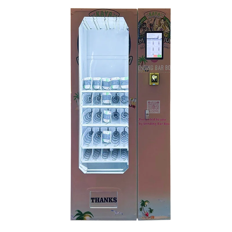 European 21.5inch popular small vending machine smart snacks and drinks combo/mini /beauty vending machine touch screen