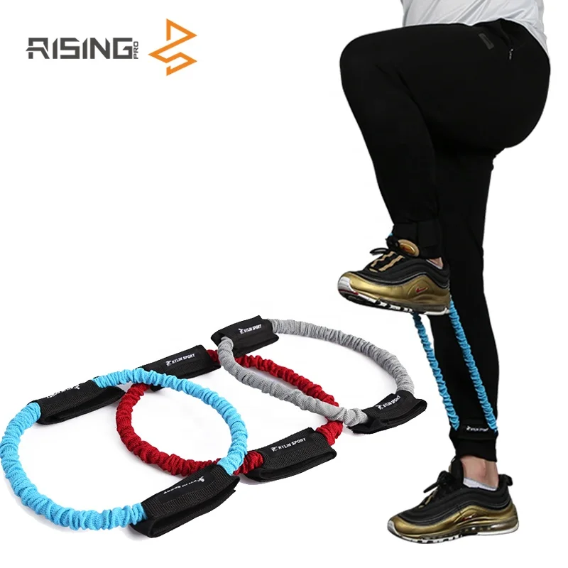 Rising Flexible Ankle Fitness Power Elastic Leg Boxing Thai Taekwondo Running Exercise Training Resistance Bands Tube Pull Rope