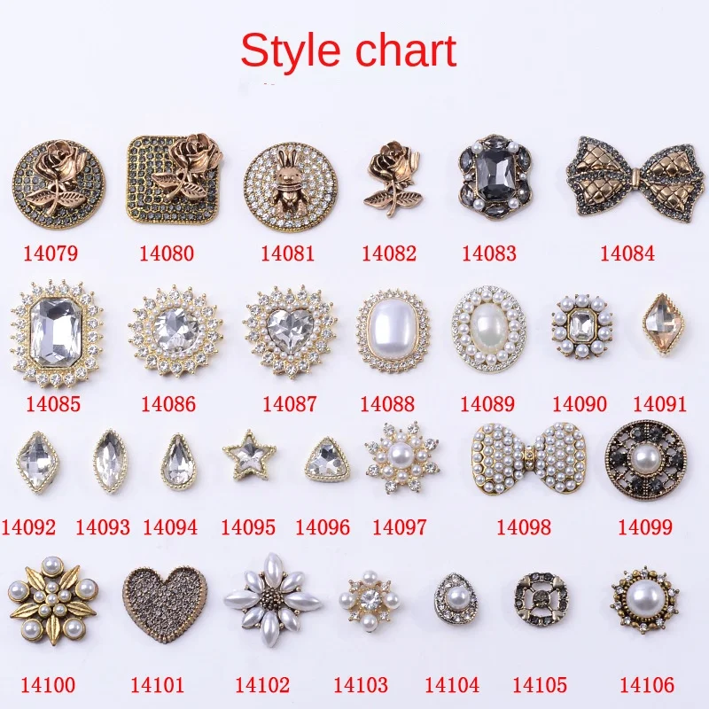 Full rose alloy decoration accessories DIY jewelry clothing bag decoration material