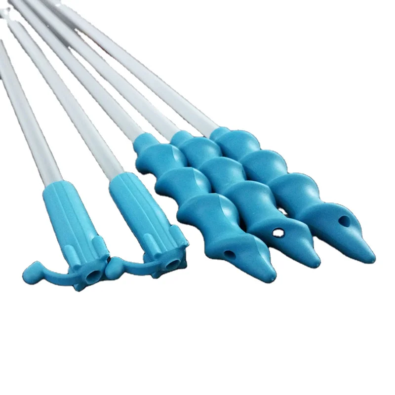 Spiral Head Vas Deferens with Tail Plug Veterinary Artificial Insemination Rods Tube for Pig EVA Multi Color Imitate Boar Penis