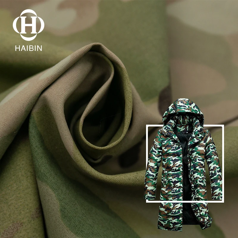 100% Nylon 228T Taslan Fabric Custom printed pattern breathable water repellency fabric outdoor fabric