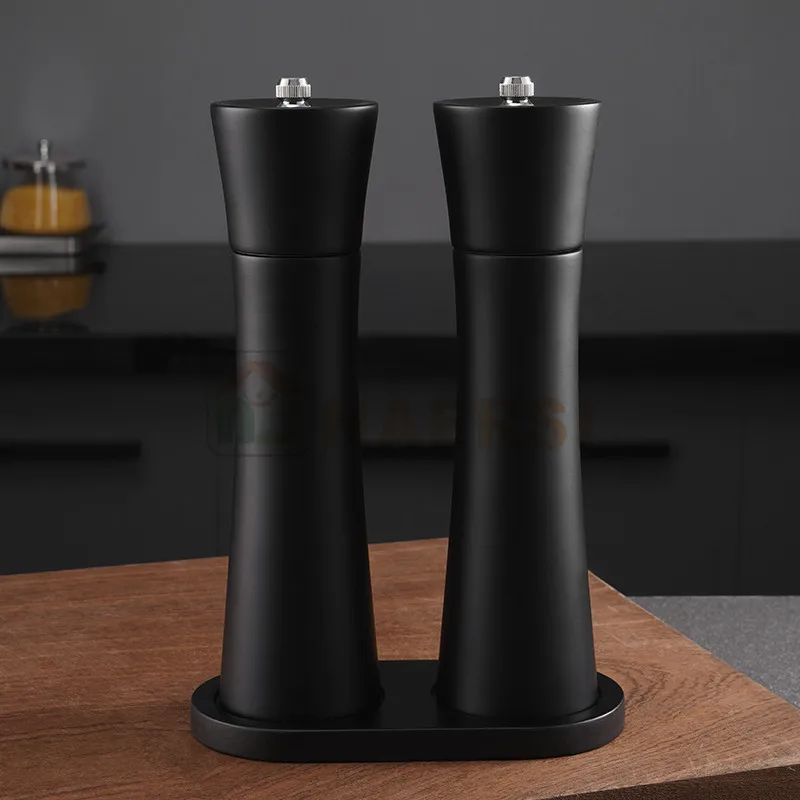 High Quality Wooden Salt and Pepper Grinder Set Black Pepper Mill  Manual Pepper Grinder Mill  with Ceramic Core