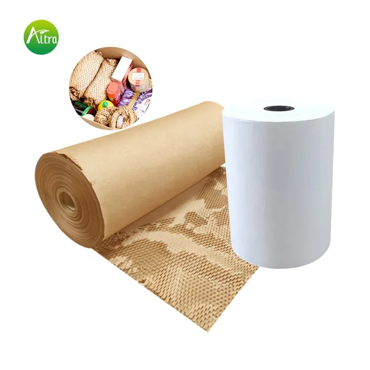 Низкая цена биоразлагаемая коричневая сотовая бумага амортизирующая крафт-бумага для упаковки