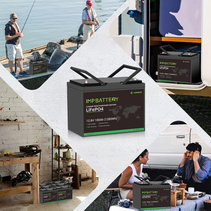 IMPROVE 12v100ah 12 v 12volt akku ion Rechargeable 12.8v 12 volt akku solar rv marine caravan lifepo4 12v 100ah Lithium Battery