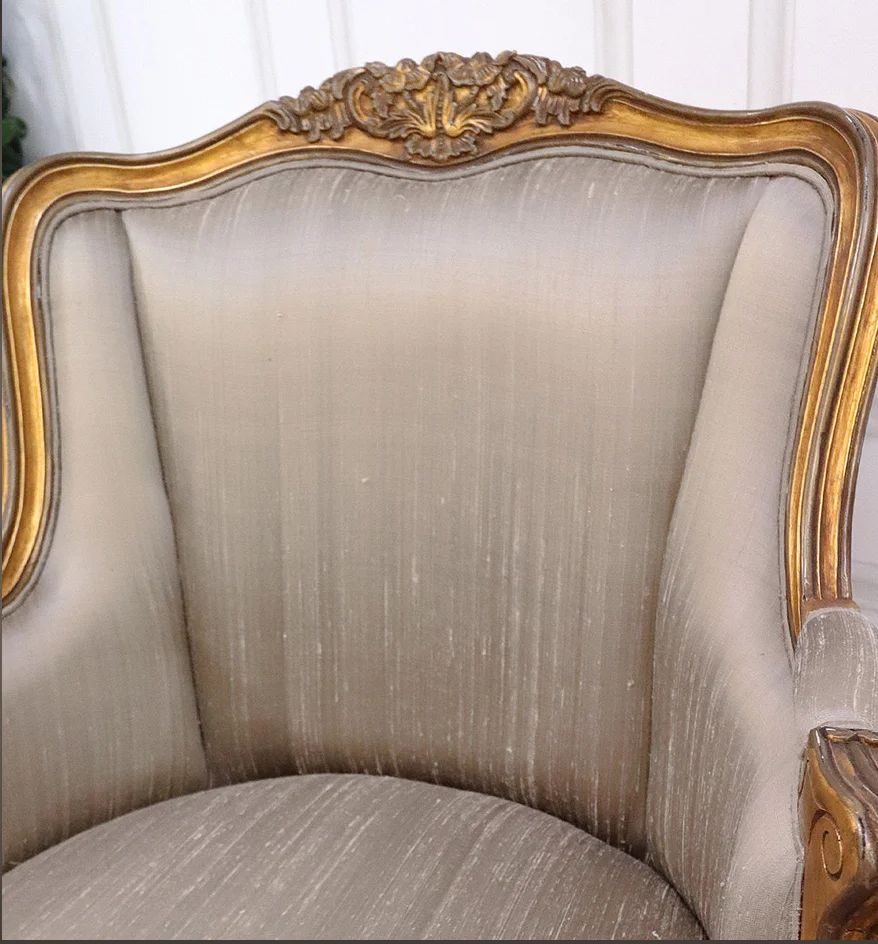 High quality bespoke furniture luxury wooden armchair with 100% hand carving for home use